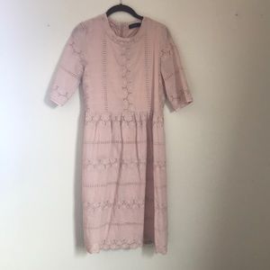 Roolee Eyelet Dress Blush
